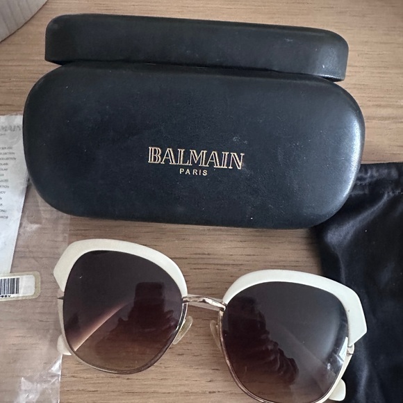 Balmain Accessories - Balmain Ivory Sunglasses with Dark Brown Lenses - almost new